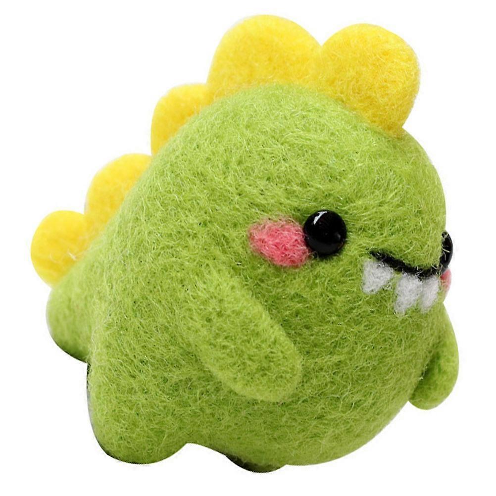 Kits de feltragem com agulha Pacote Diy Kit de feltro com agulha Decoração para casa Forma de dinossauro 13,5X9 cm Material de feltro 1 conjunto