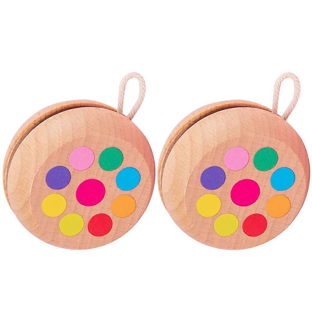 Kids String Yo-yo Toy 6CM Round Shape Response Capability Training 2Pcs