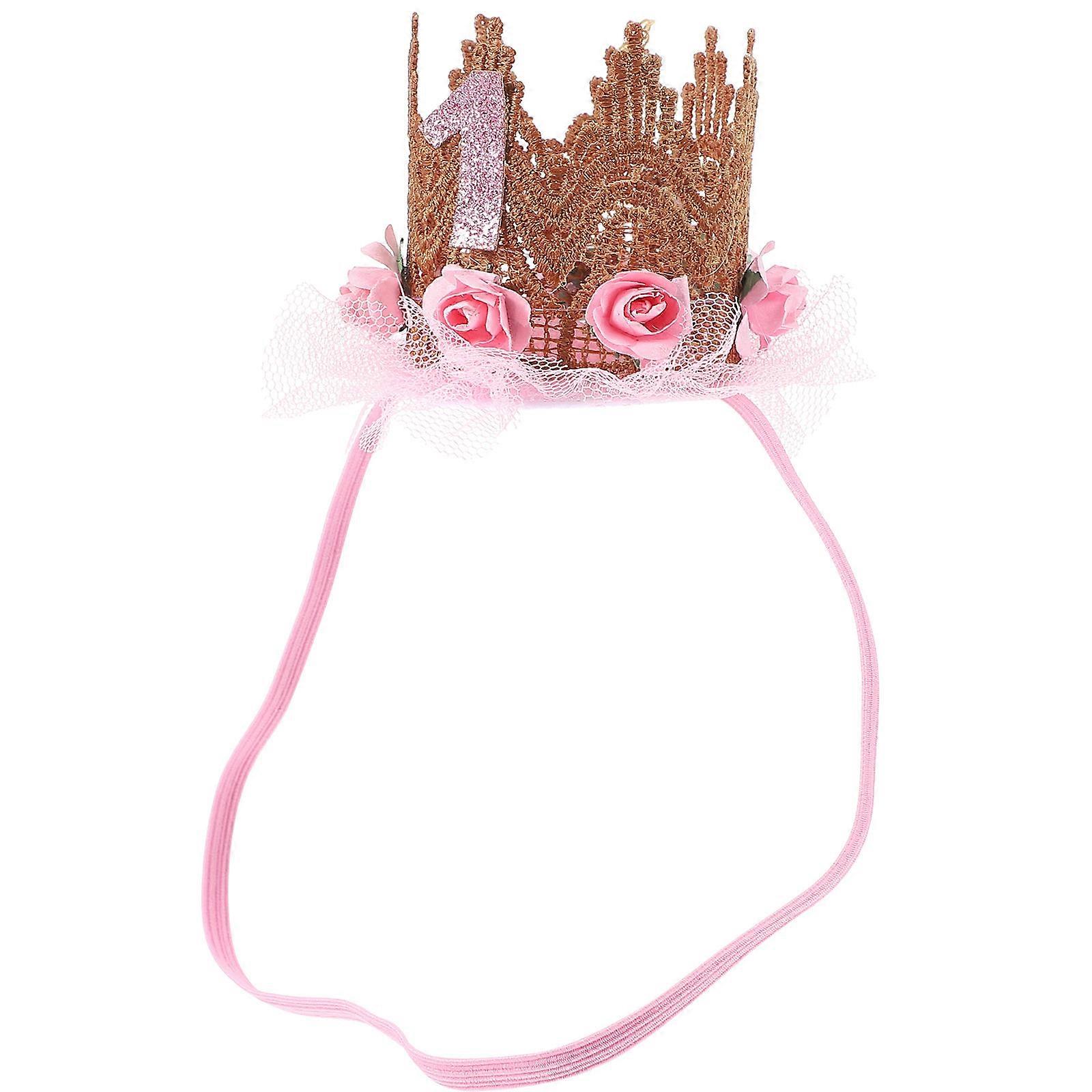 Lightweight Floral Crown Headband for Party Dresses – Elegant and Durable Birthday Accessory Tiara Design
