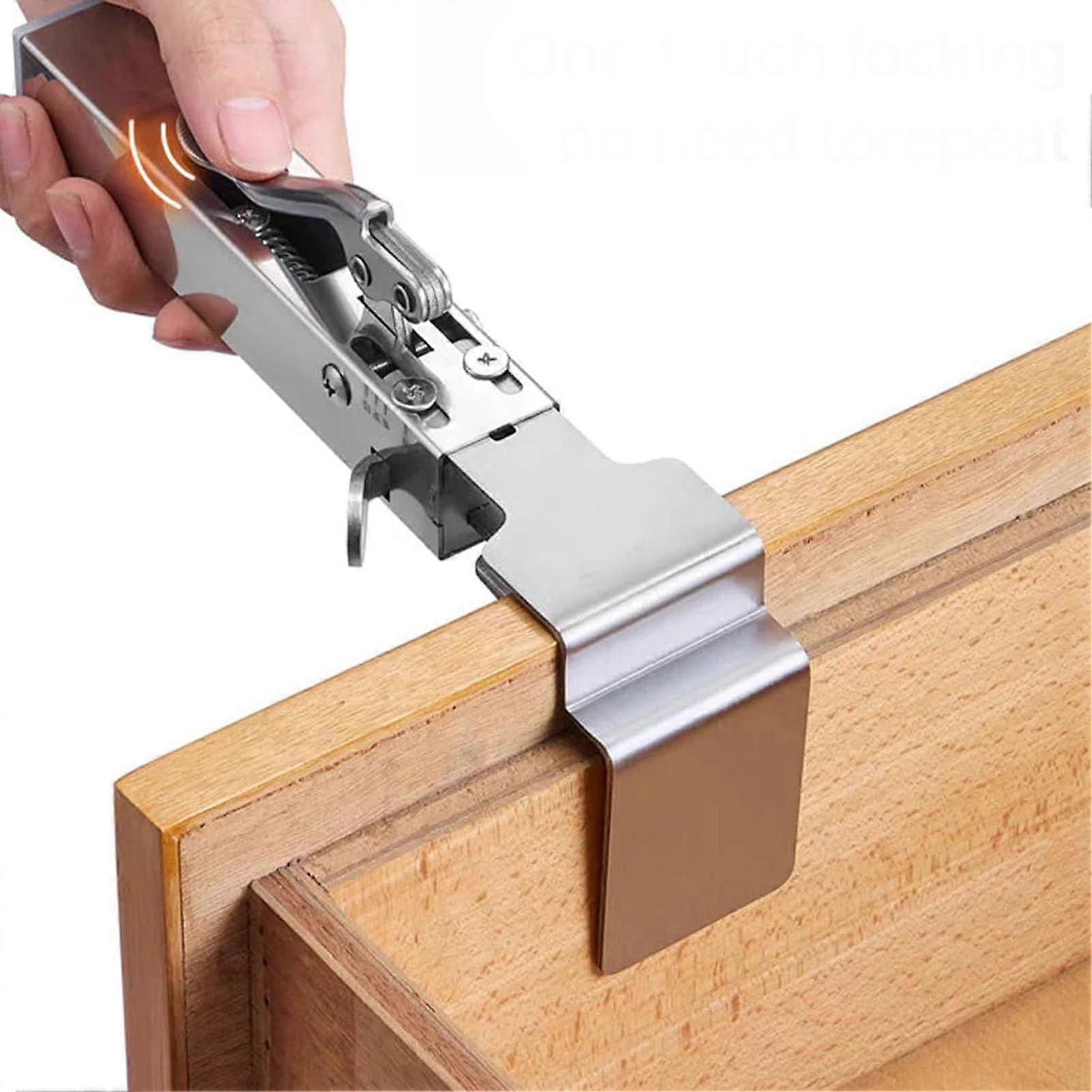 Drawer Mounting Clamp, Adjustable, 21-50mm Width, Drawer Front Panel Installation Clip for Carpenters