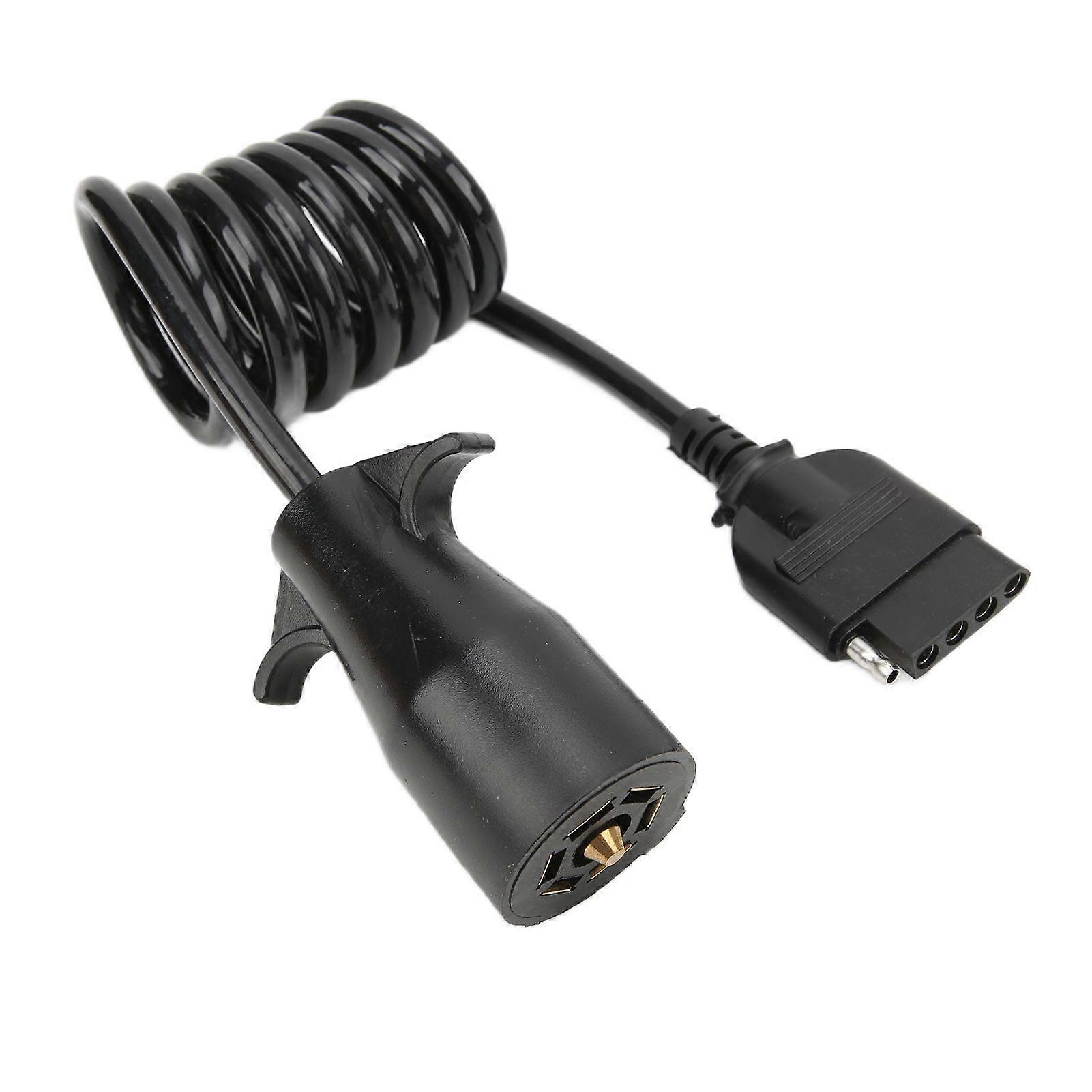 flat spiral trailer connector adapter plug 7 way to 5 way brass terminal