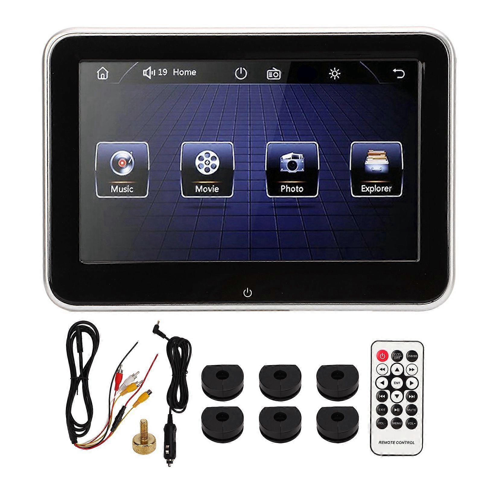 MP5 player headrest monitor 8in IPS touch screen DC 12V