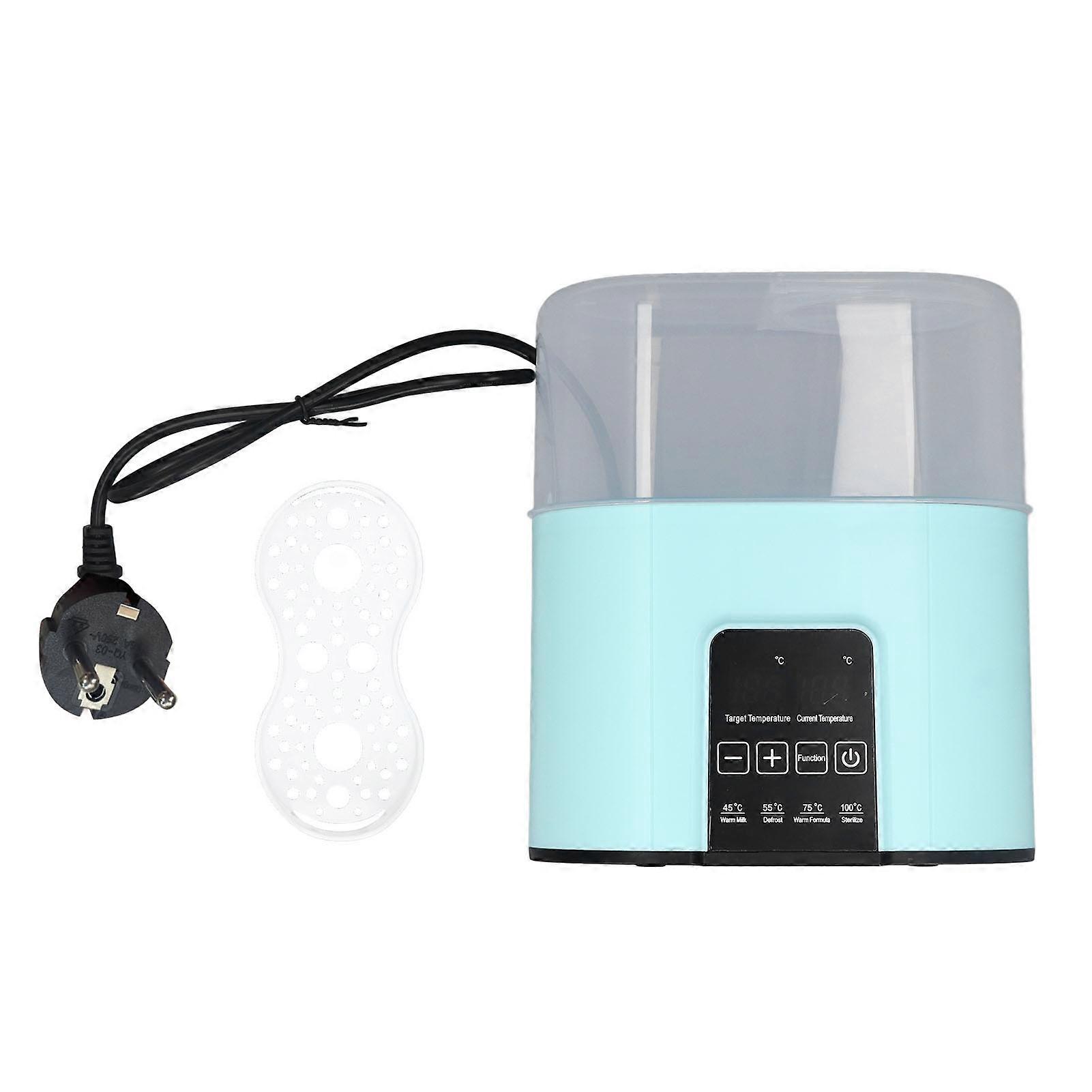 2 in 1 Baby Bottle Warmer Fast Heating Automatic Smart Temperature Control Defrost Breastmilk Warmer Green EU Plug 220V