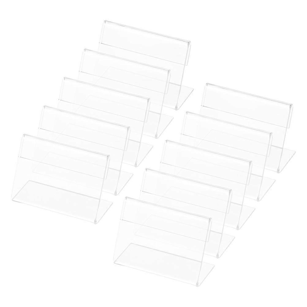 Countertop Sign Holder L-Shaped Acrylic Modern Design For Price Tag Holder 10Pcs