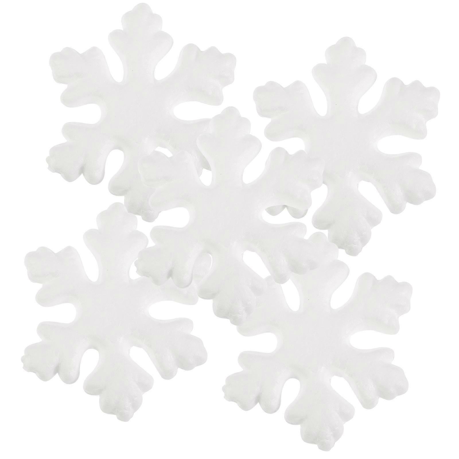 Mini Snowflake Party Favors 50Pcs Blank Design For Children's Creativity In White Suitable For Various Occasions