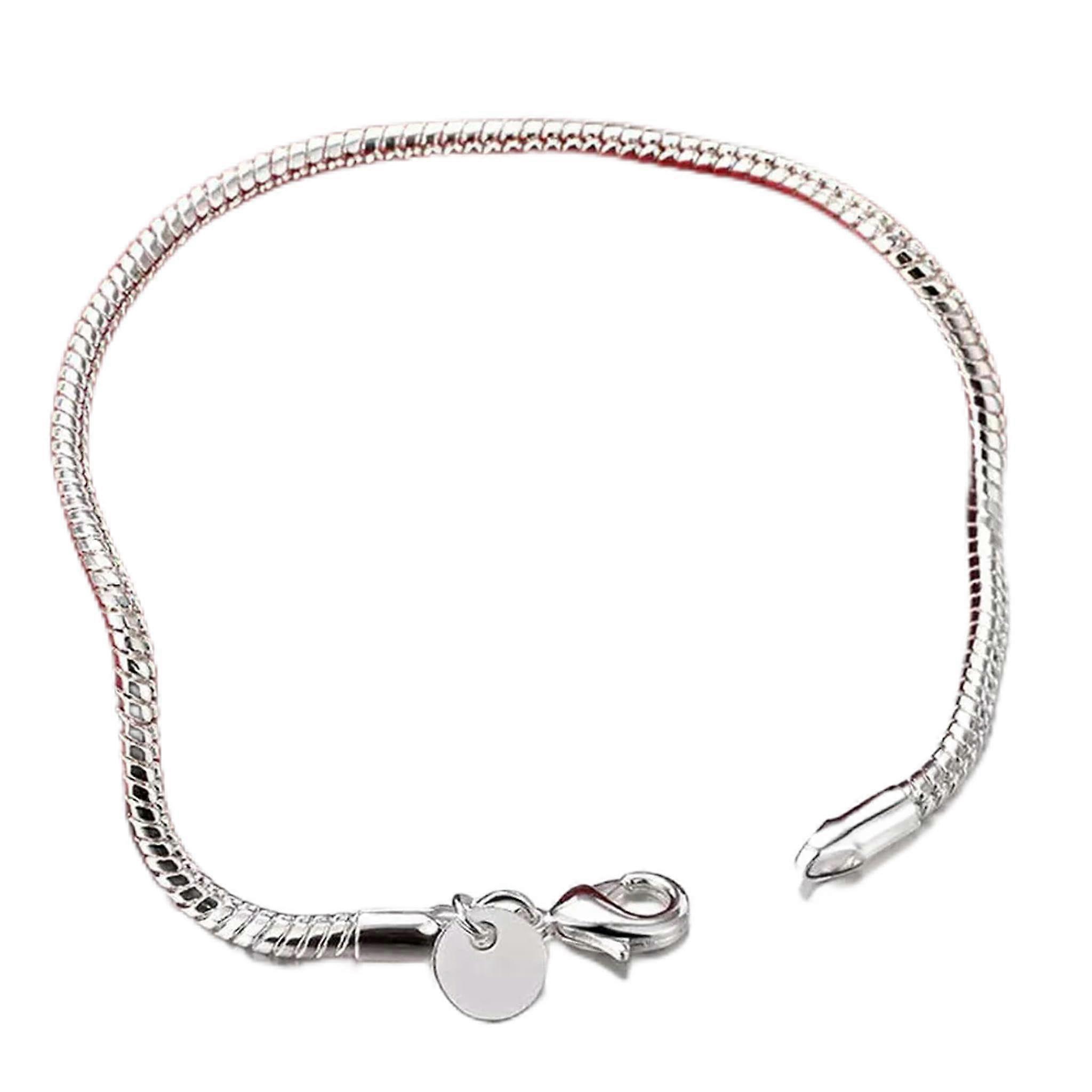 925 Silver Filled 3mm Snake Chain Bracelet'