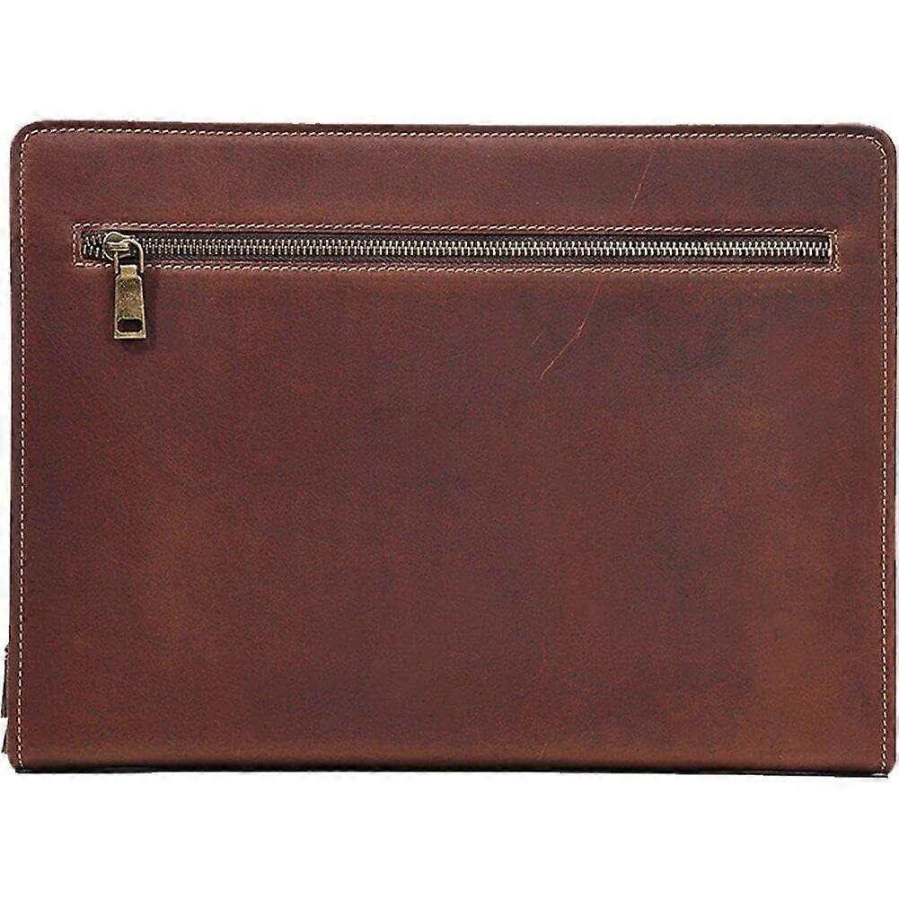 Leather Padfolio Case Document Organizer with Card Slots
