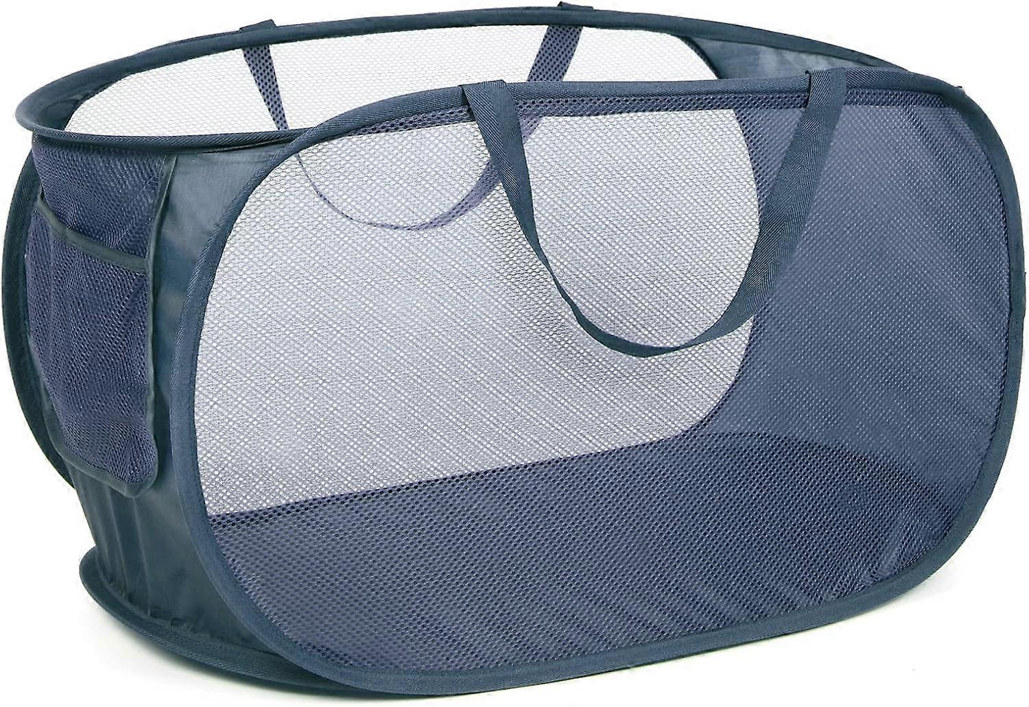 1pcs durable foldable laundry basket, mesh pop-up laundry basket