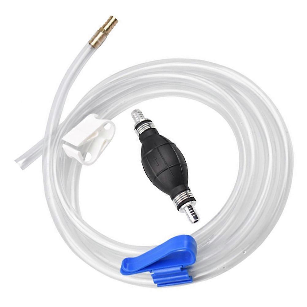 Manual Suction Hose Set Transparent PVC Rubber Siphon Pump for Car Oil Guide Tube 1 Set