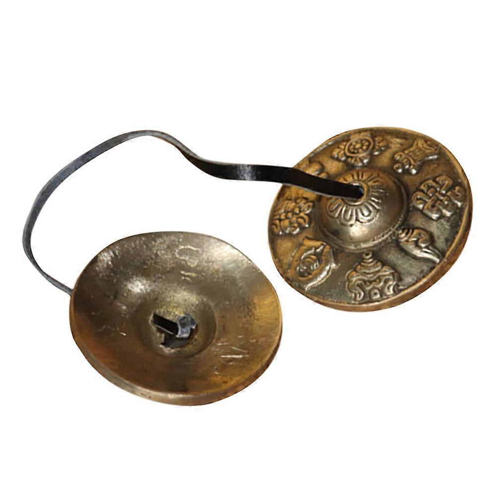 Yoga Bells 1 Pair Traditional Design Nepal Cymbals Used For Meditation Sessions With Durable Copper Material