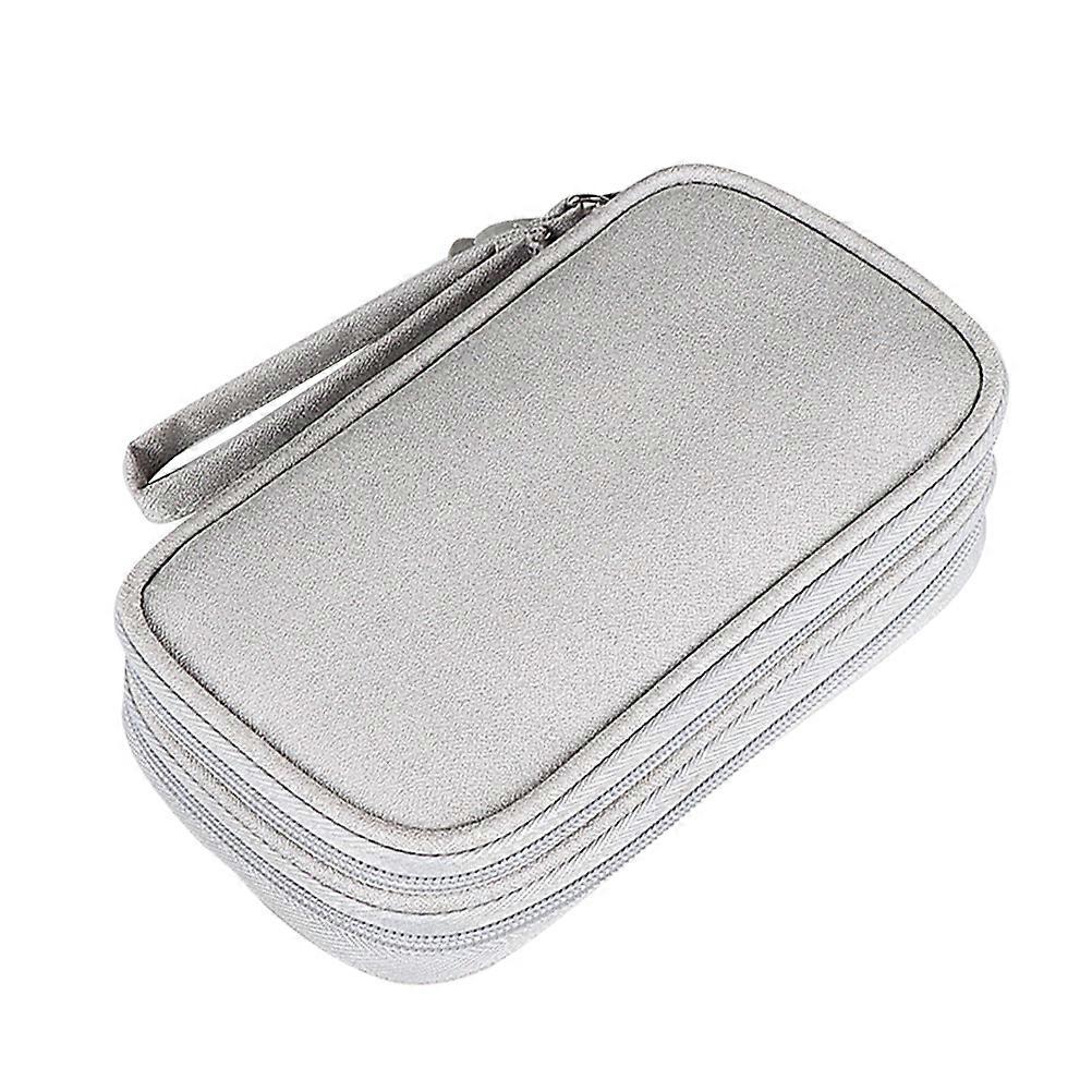 Electronics Accessories Bag 1Pcs Grey Rectangular Storage Organizer For Home Use Travel And Business Trip