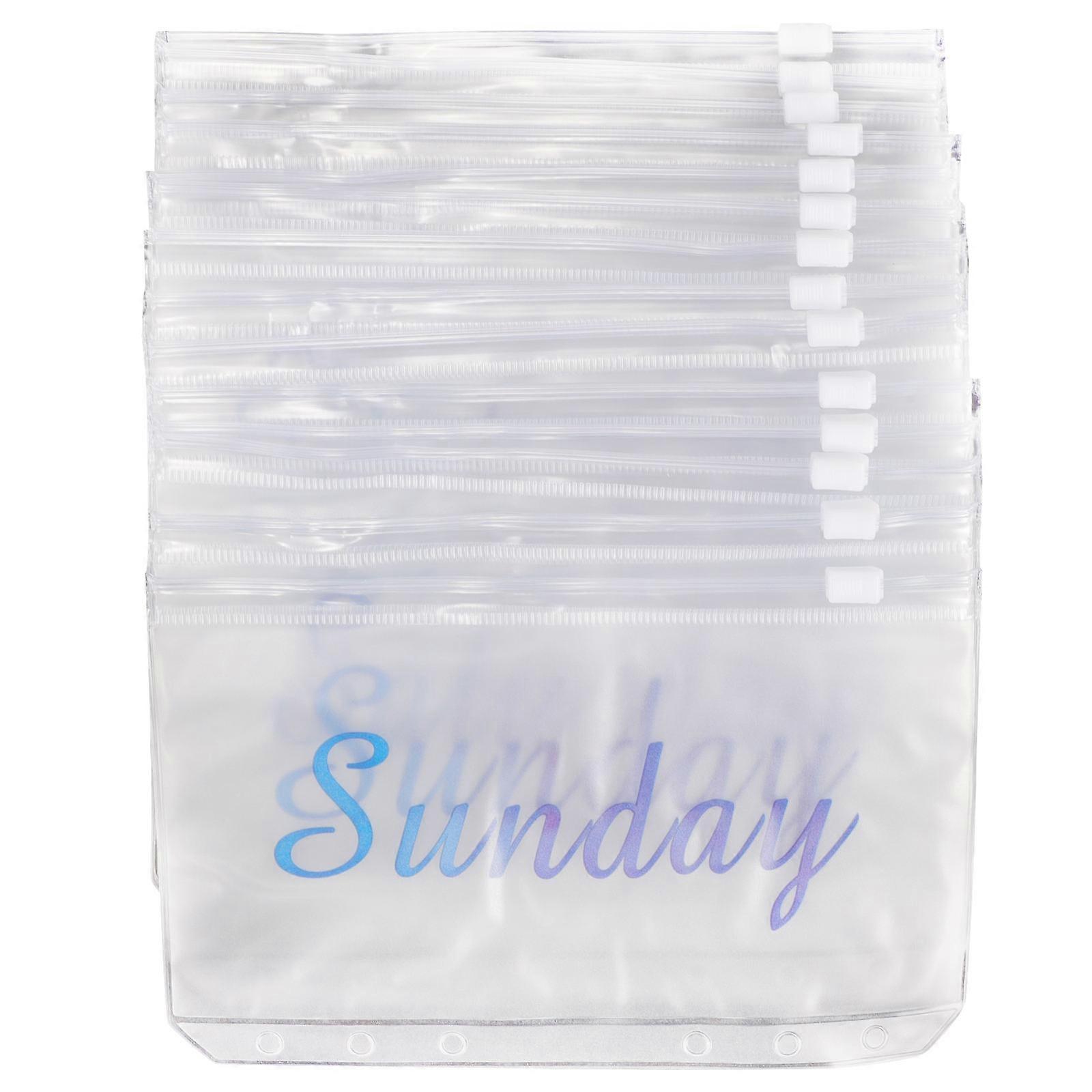 14PCS Zipper Bags Transparent Document Storage Binder Pockets with Cash Envelopes for Budgeting, Study, and Travel Organization Essentials