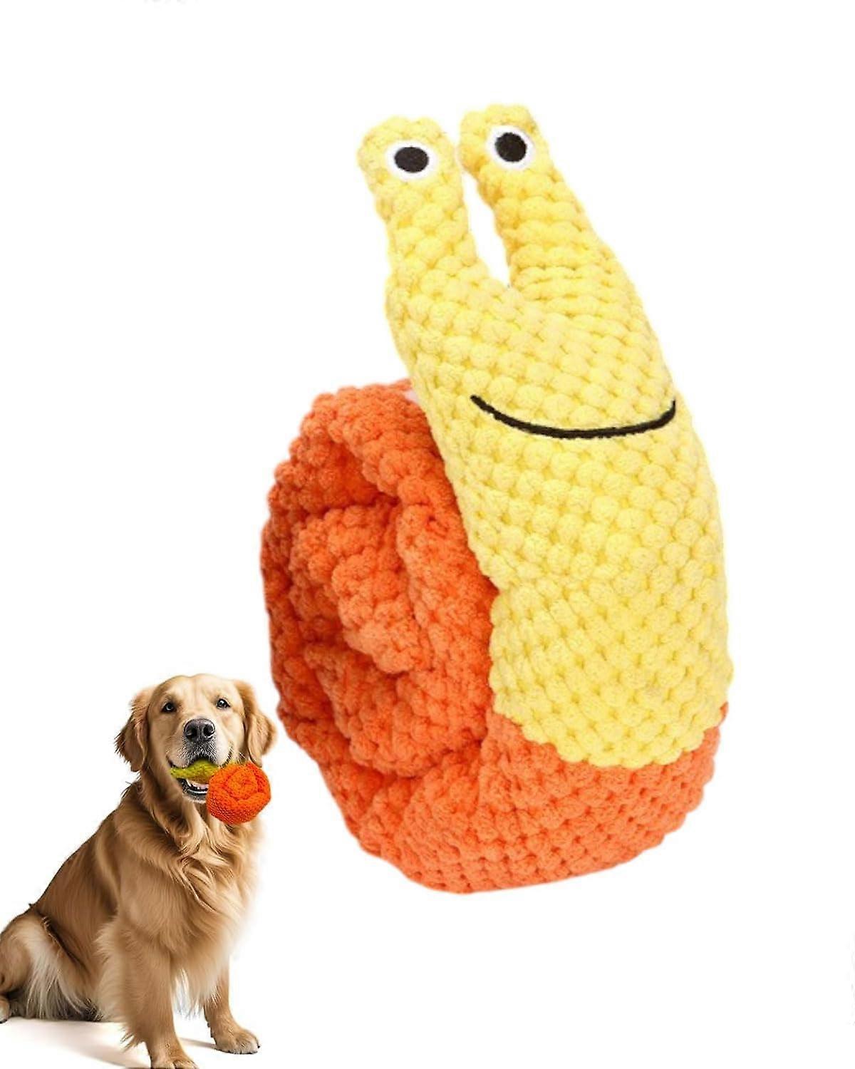 Toy Snail Dog Toy Squeaky Plush Dog Toy, Interactive Snail Chew Toy, Sound Toy For Small, Medium And Large Dogs