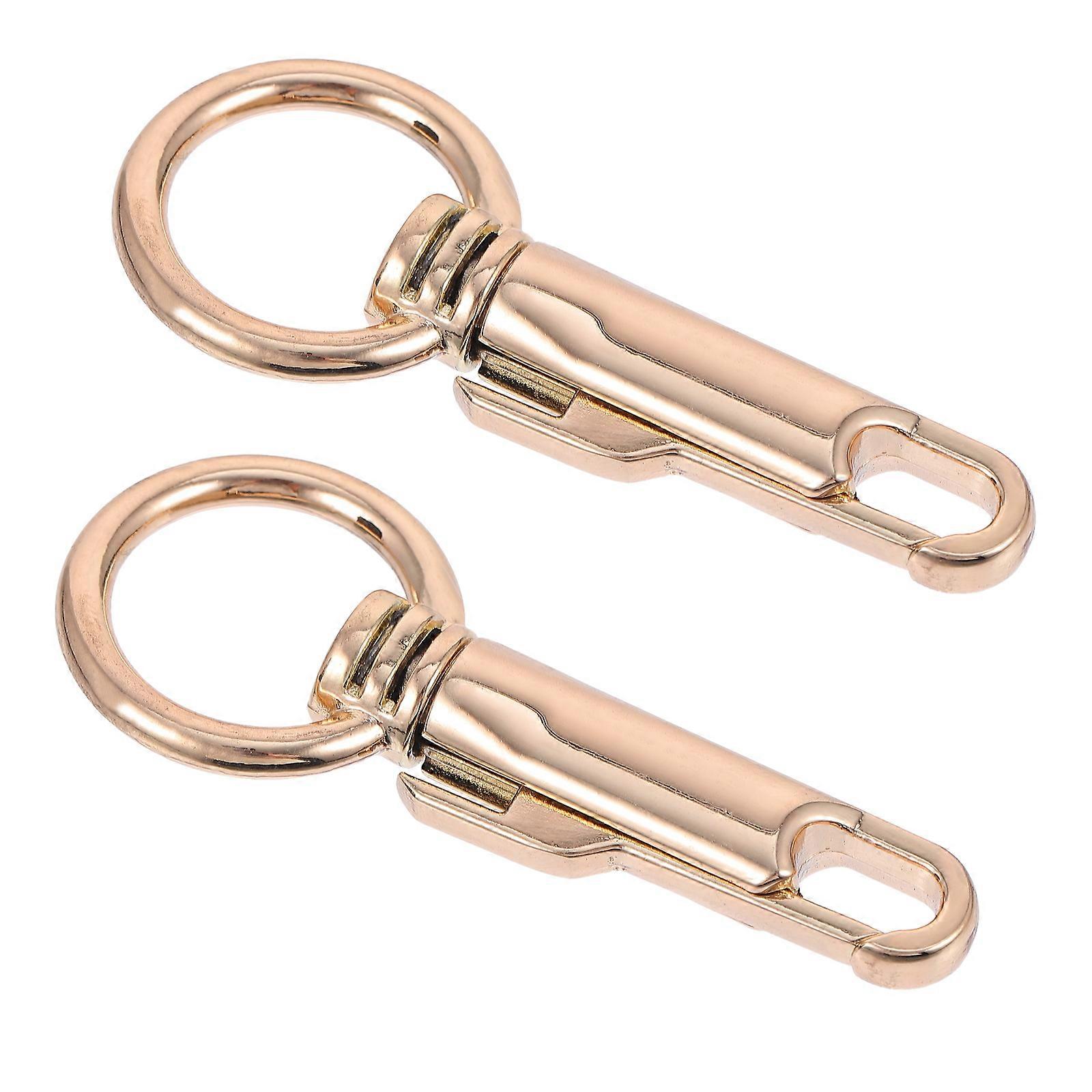 2Pcs Golden Bag Snap Hooks Claw Shape Great Replacement For Broken Hooks Metal Keyring Clips