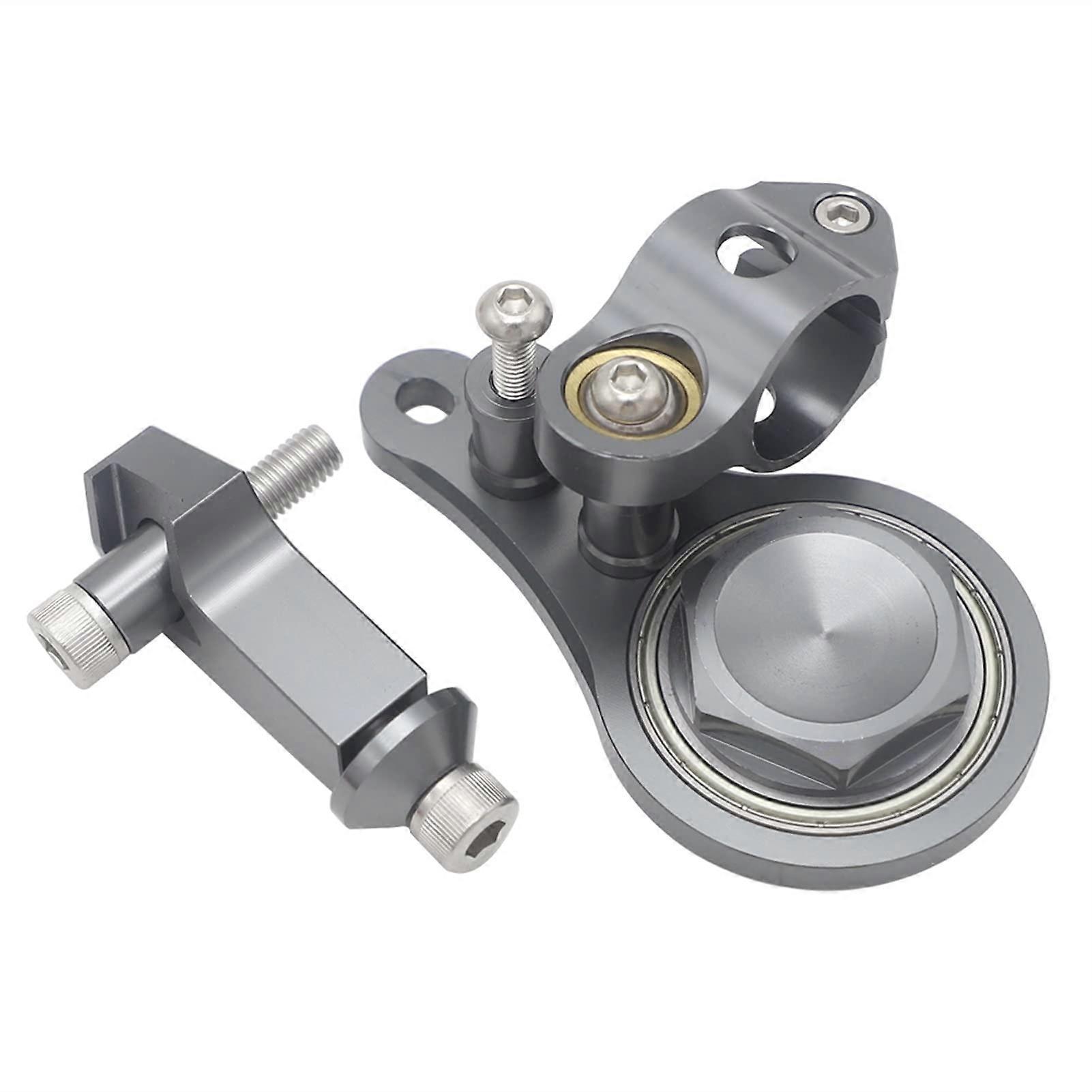 For Kawasaki For Ninja ZX6R ZX6R 20052006 Complete Set Steering Damper Stabilizer Mounting Kit (Color: Titanium Bracket B)