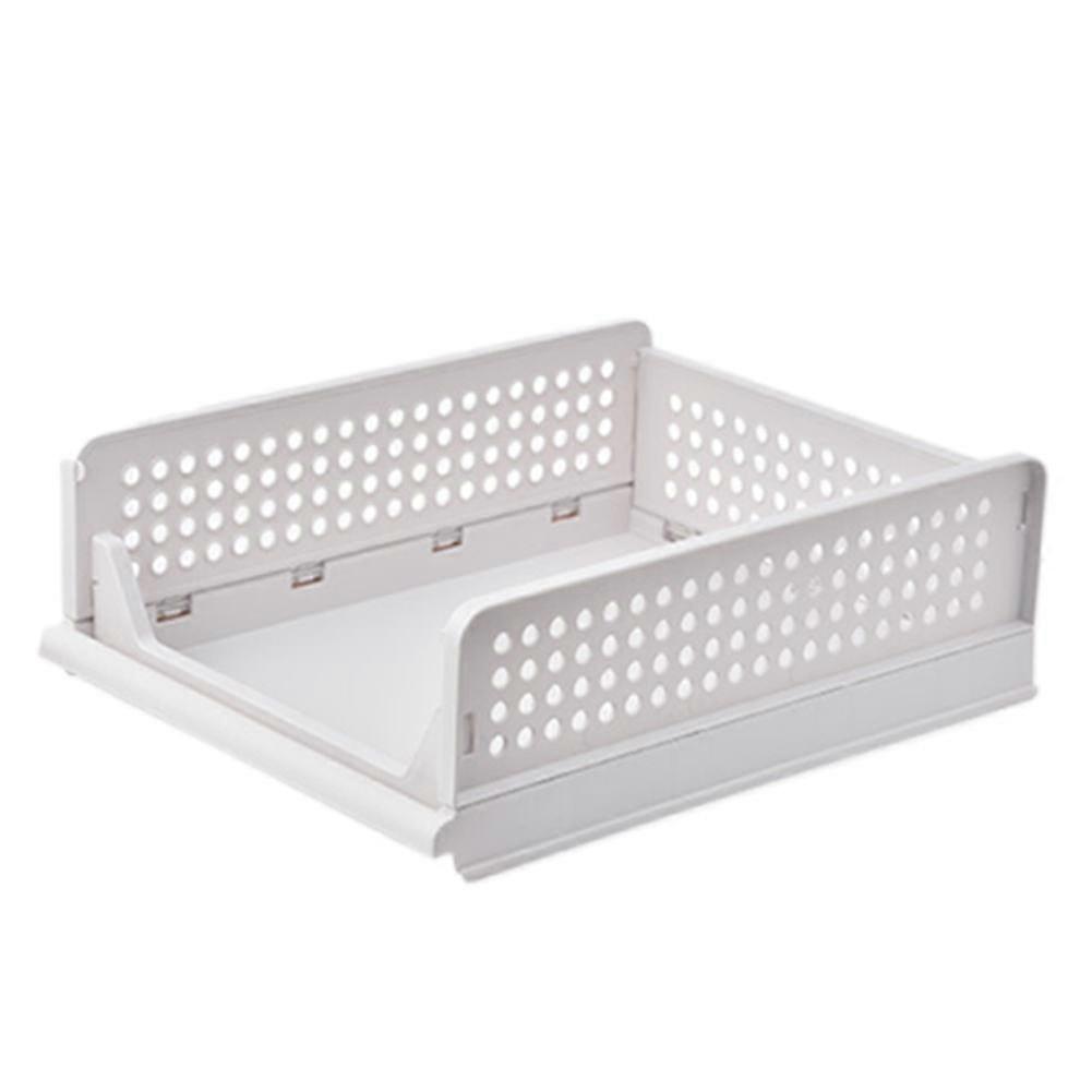 Stackable folding closet organizer drawer type wardrobe storage basket box