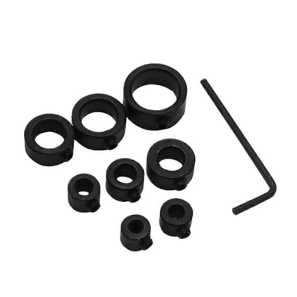 Depth Stop Rings 8-Piece Set For Woodworking Drills Machine Spindle Stop Ring Drilling Depth Stopper