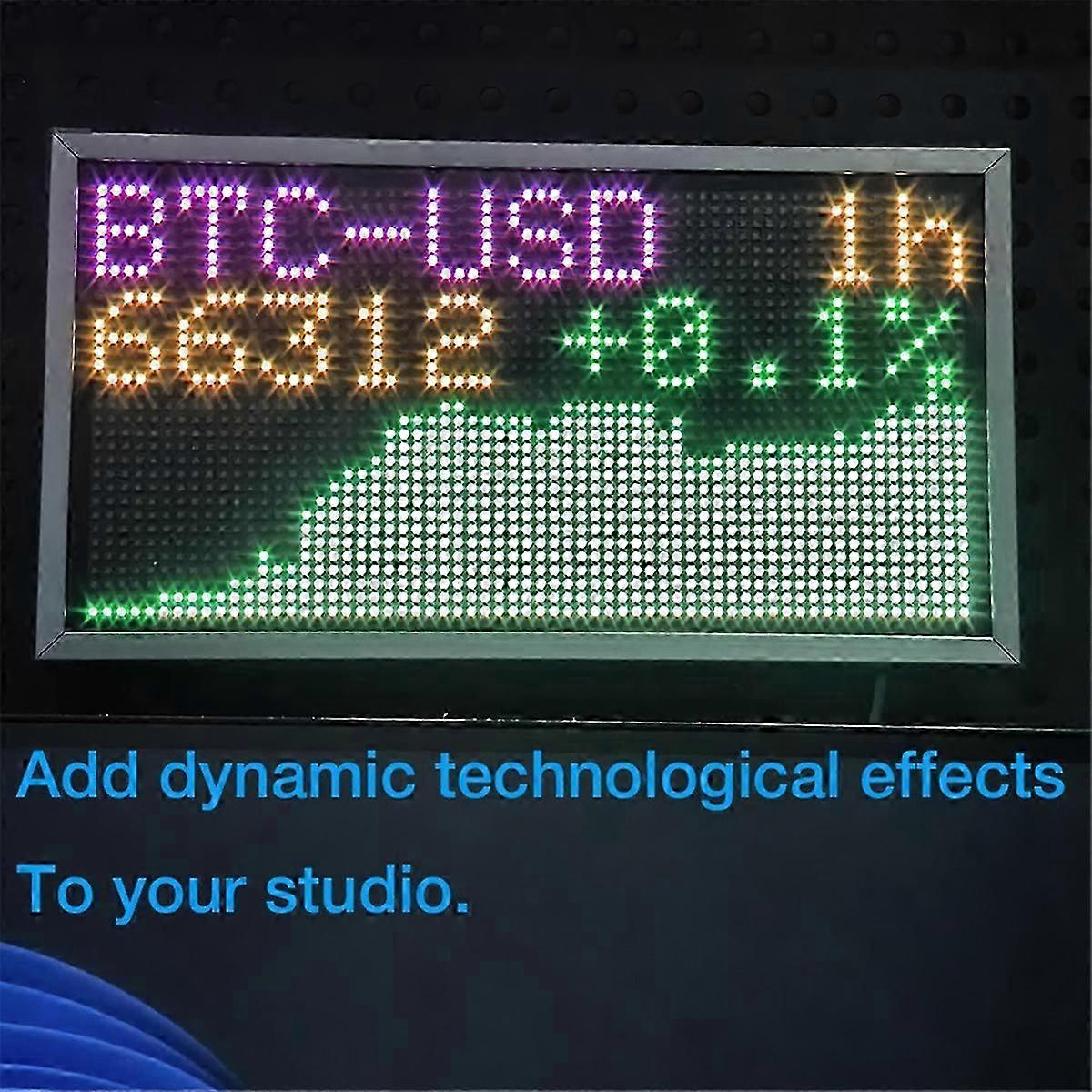 8 Inch Large Wall Clock With Bitcoin Price Ticker Display Big Pixel Screen  Real-Time Crypto