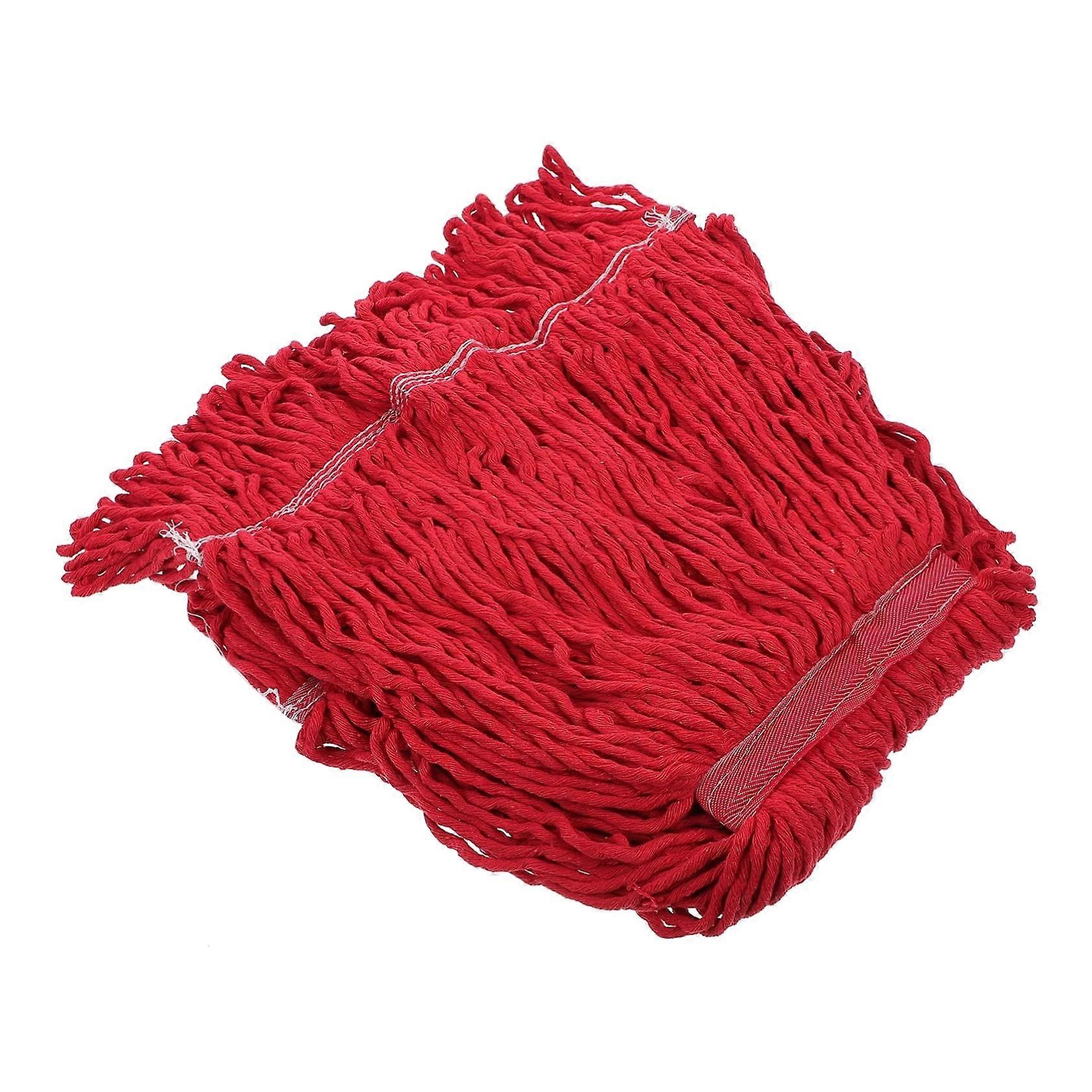 Mop Head Replacement Cloth - Durable Cotton Yarn Mop Pads Refills for Washing Mops, Red, Compatible with Standard Models