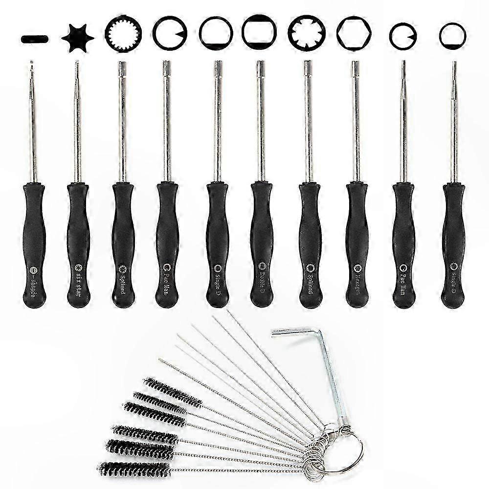 2-Cycle Engine Carburetor Tune-Up Kit with Cleaning Brush and Adjustment Needle for Trimmers Chainsaws Weed Eaters