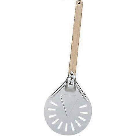 Professional Perforated Pizza Turning Peel with Long Handle - 8 Inch Aluminum Paddle for Easy Pizza Handling & Turning