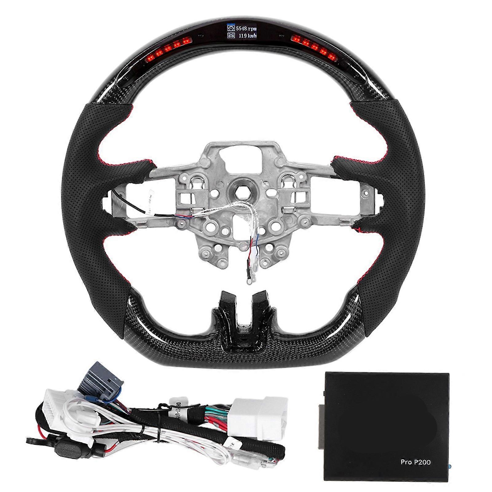 Kohlefaser LED Lenkrad LED Schaltleuchten Display Display Fit für V6 EcoBoost GT Shelby 2015-2017