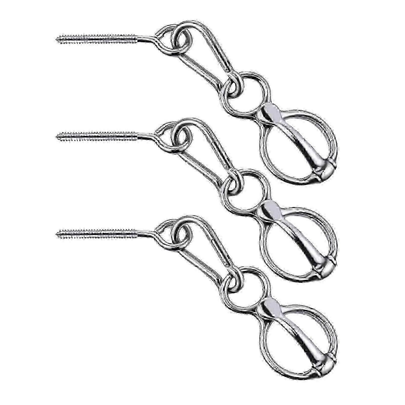 3sets cheval cravate anneaux cheval harnachement fournitures boucle à pression sécurité cheval accessoire-bon