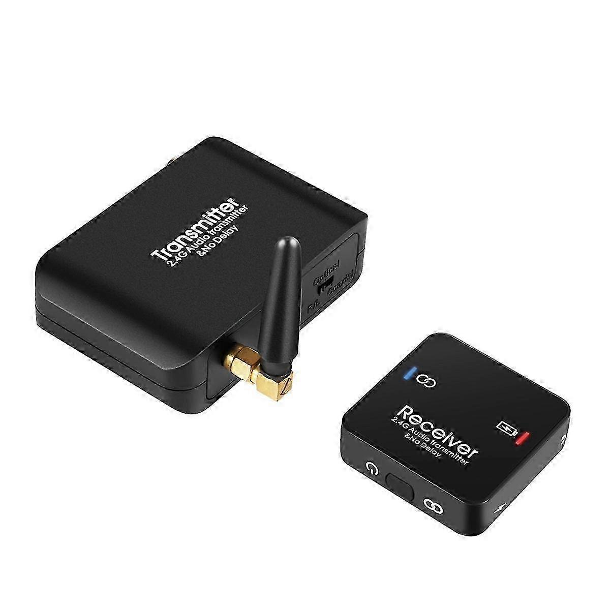 Draadloze Audio Adapter zonder Vertraging: 2.4G Digitale Audio Zender & Ontvanger voor Game Live Screen Splitting
