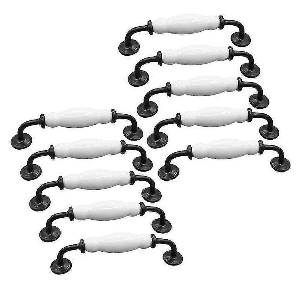10 x Arch handles Door knobs, (Drilling distance 128mm)