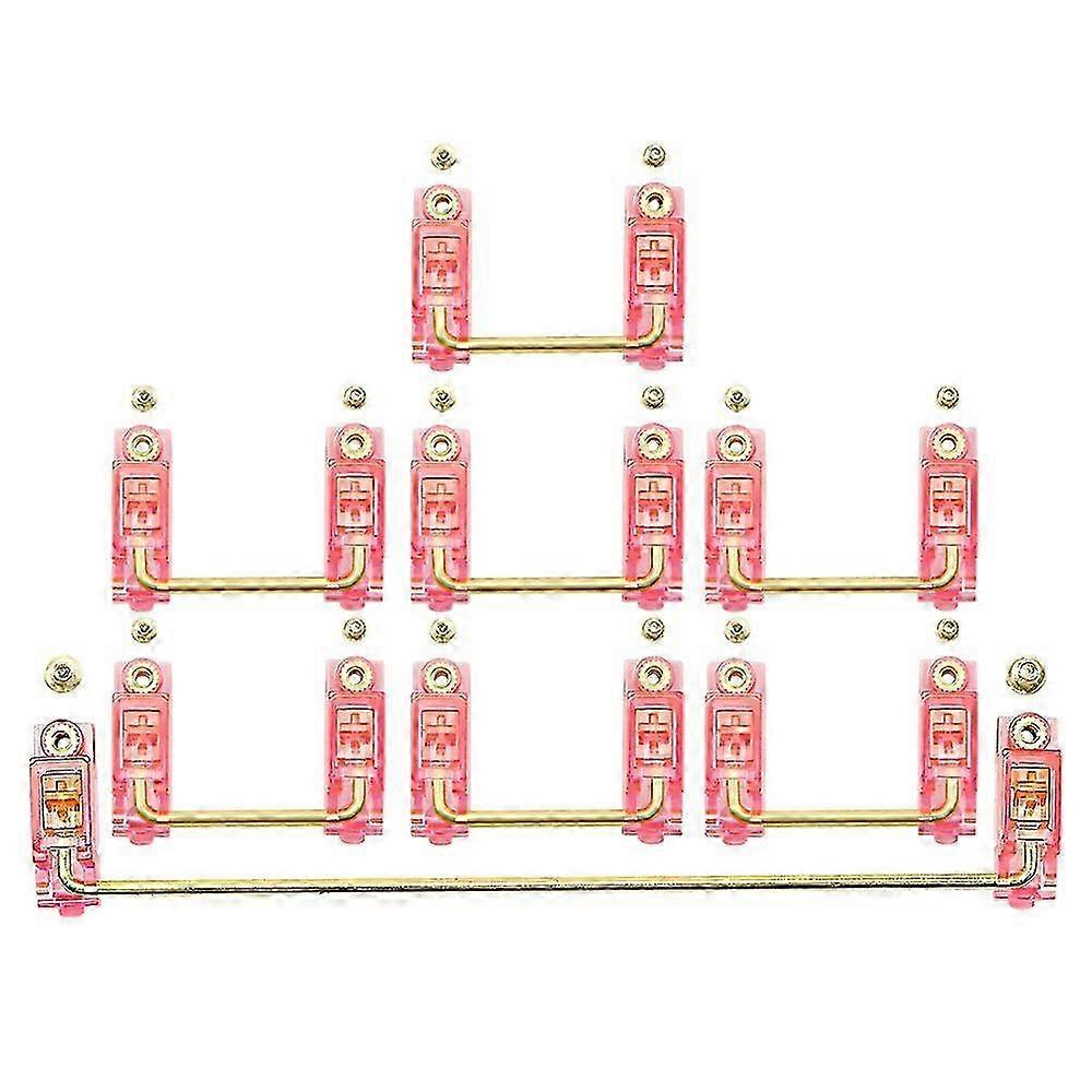 Transparent Pink Gold Plated Pcb Screw in V2 Stabilizer for Custom Mechanical Keyboard Gh60 Xd64 Xd84 6.25X 2X 7X Xd96,B