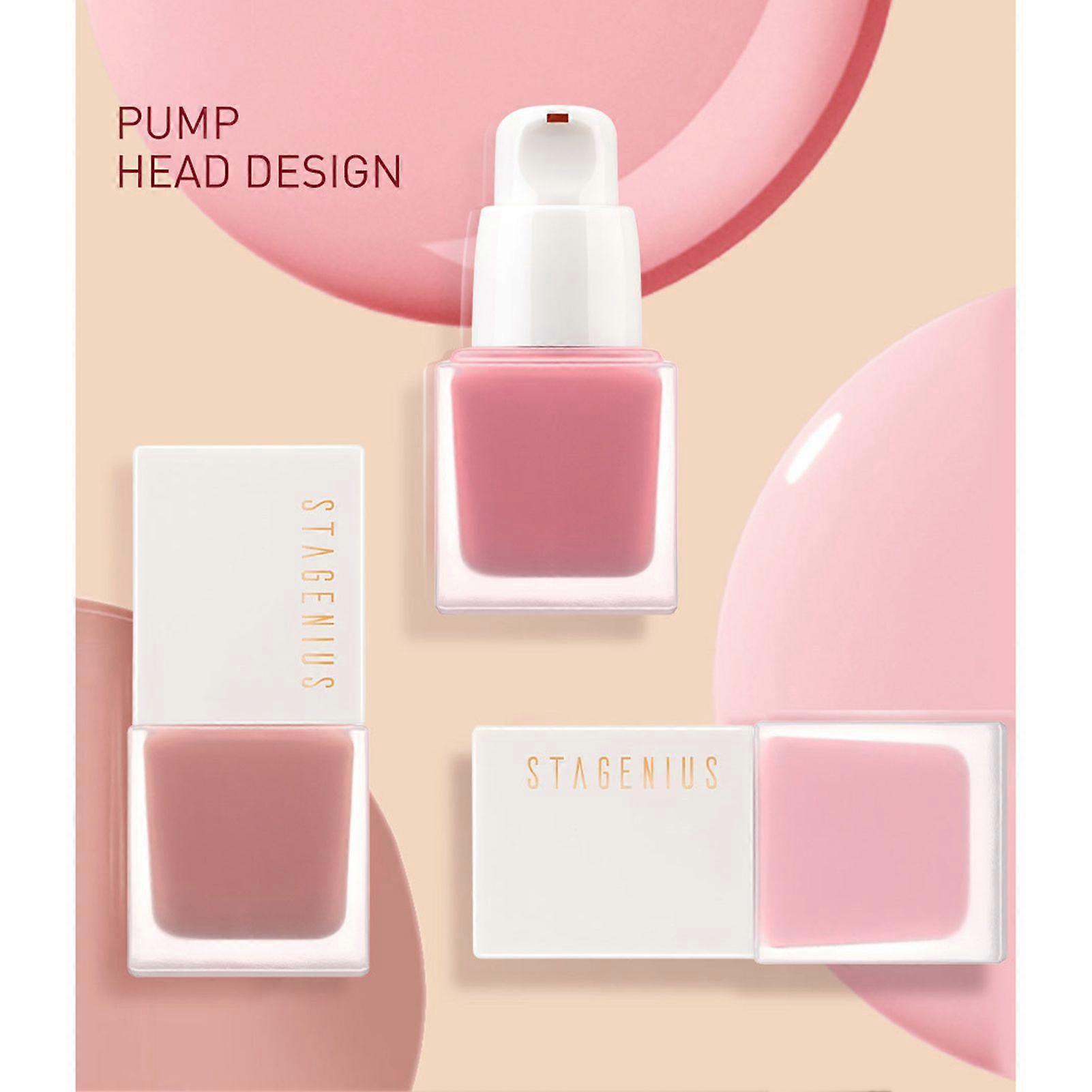 STAGENIUS Liquid Blush Makeup Cheek Gel Cream Face Blush Breathable Feel Sheer Flush Of Color Natural-Looking, 0.69oz