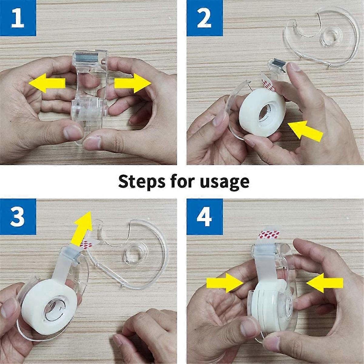 Hand Use Desktop Tape Dispenser, parent Plastic Light Weight Portable Refillable Dispenser for