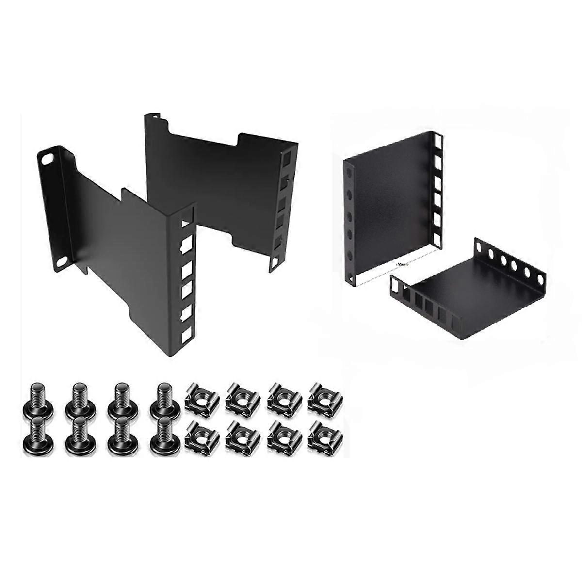 2U Server Rack Depth Extender - Recessed Rack Mount Adapter Kit