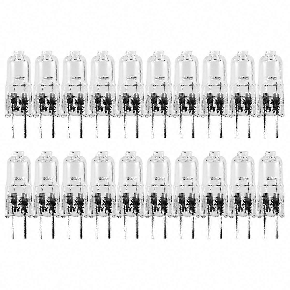 20 Pcs G4 Halogen Bulbs, 20W 12V 2 Pin Clear Lamp for Cooker Lighting and Signal