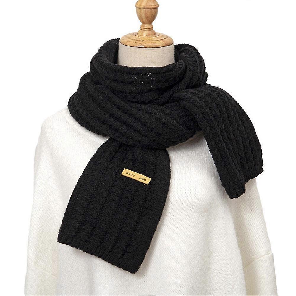 Dicker Warmer Strickschal Im Winter Herbst Weiche Einfarbige Modeschals