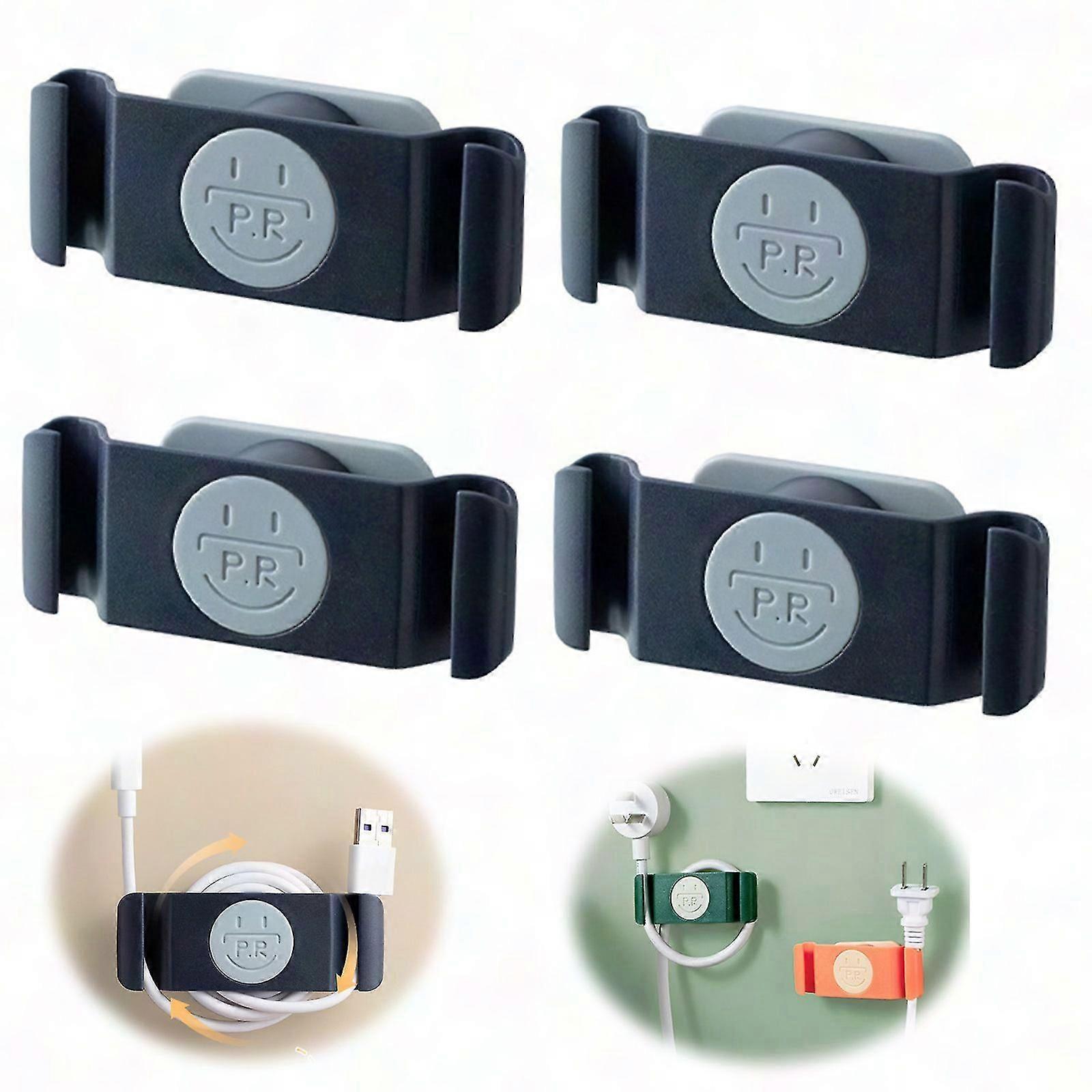 360 Degree Rotating ABS Cable Holder - 4 PCS Multifunctional Cable Winding Machine for Organizing Wires