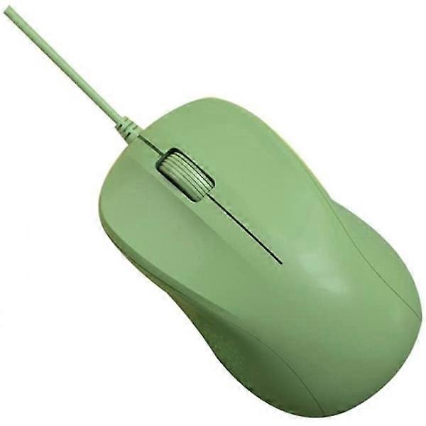 Silent Wired Mouse Notebook Computer Mouse Computer Mouse Usb Mouse Retro Green