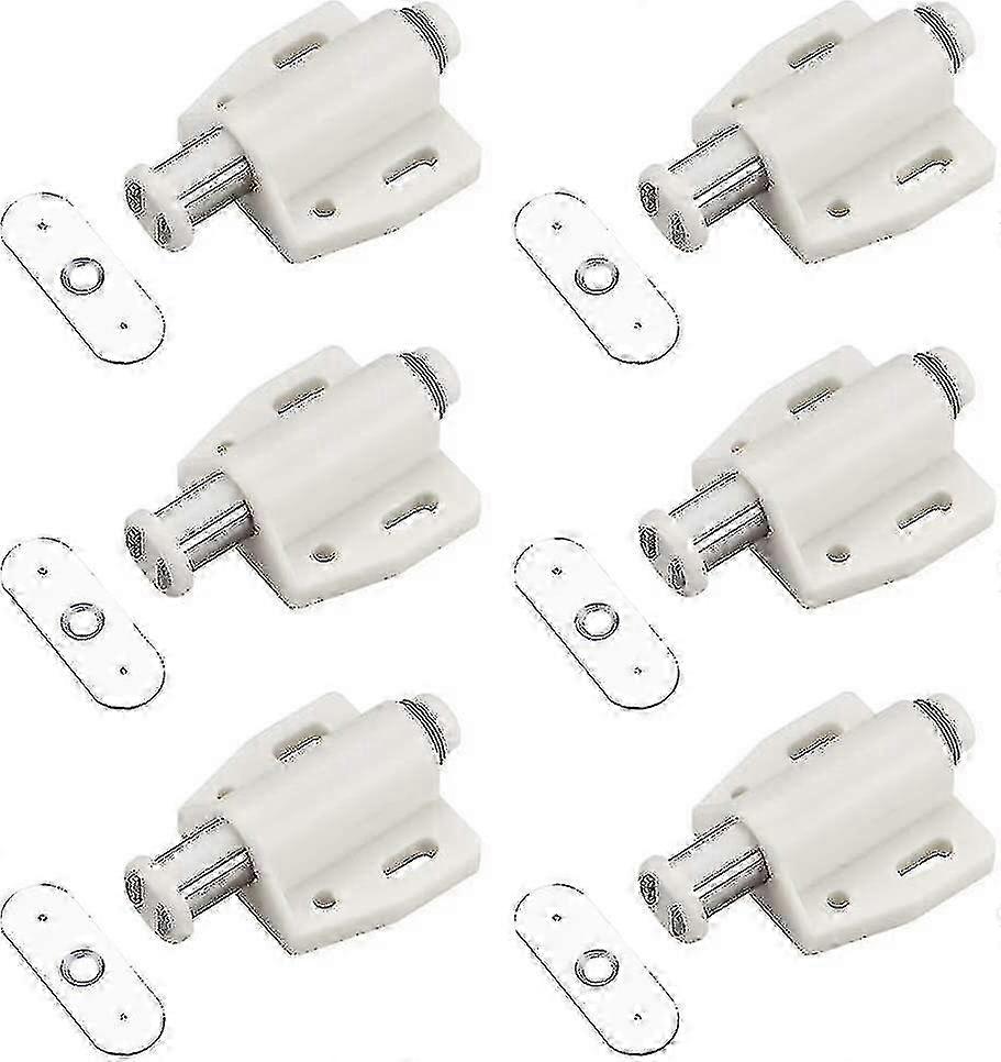 Push Open Magnetic Door Catch with Soft Close Spring Loaded Latch