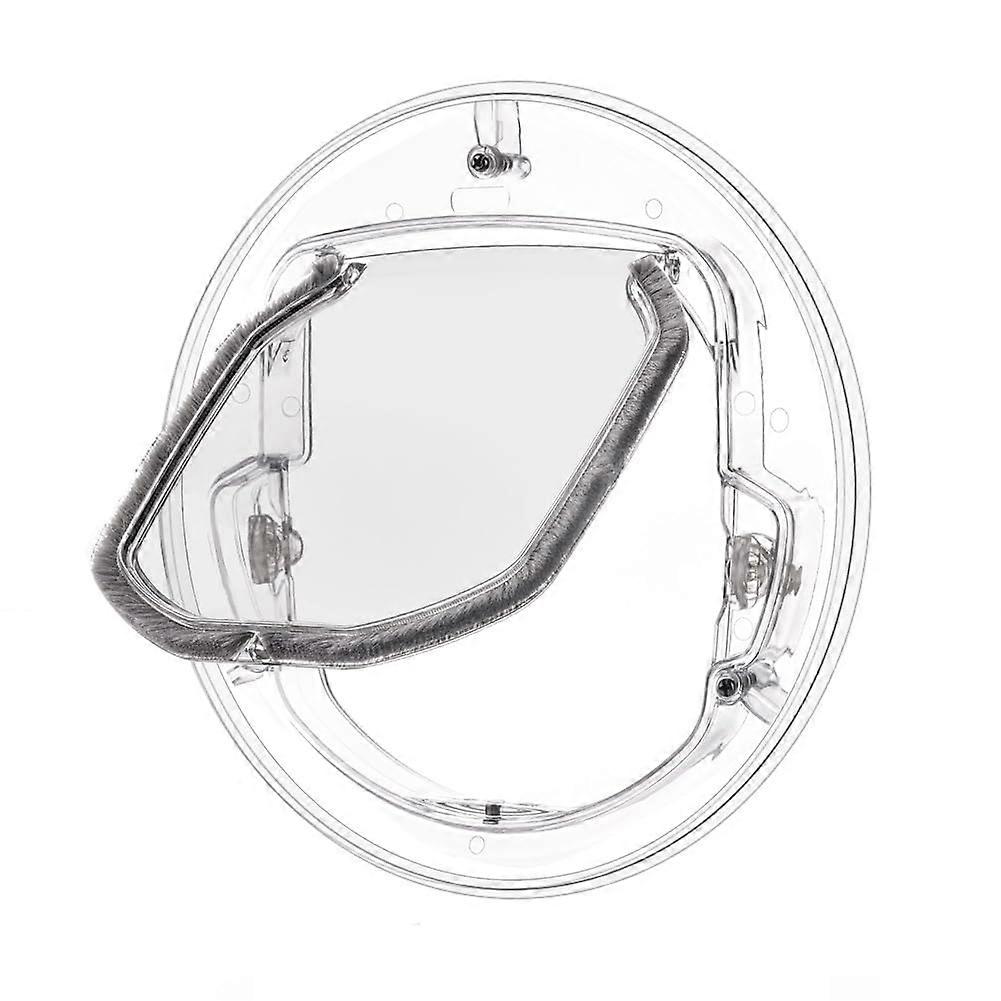Cat Door With 4Way Locking, Clear ABS Pet Door For Glass Window, 11.8in Square, Cats Small Dogs, Integrated Lock