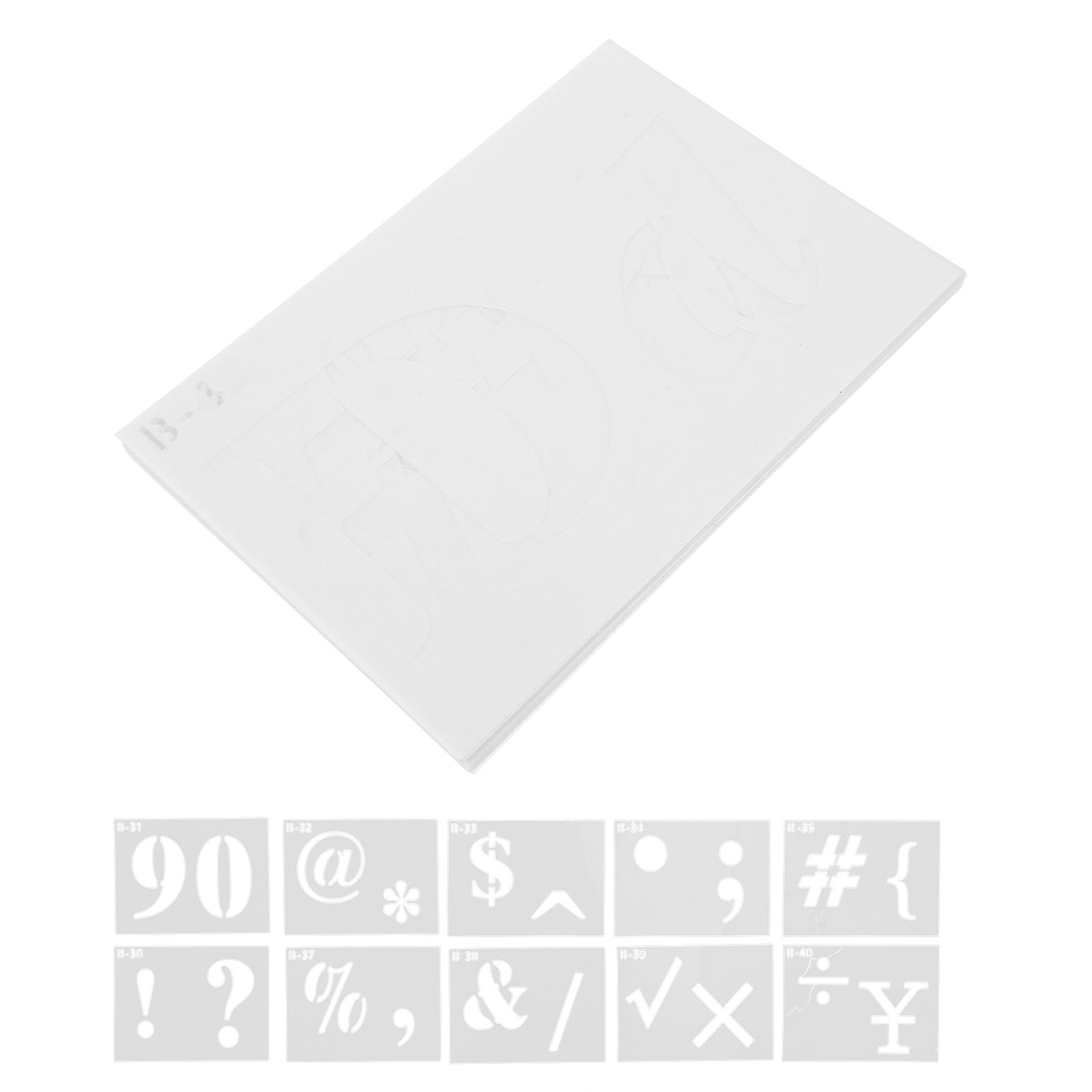Letter Stencils Set Alphabet Tracing Stencil for Painting on Walls and Journals Multi 21.00X15.00X0.10CM Reusable 40Pcs