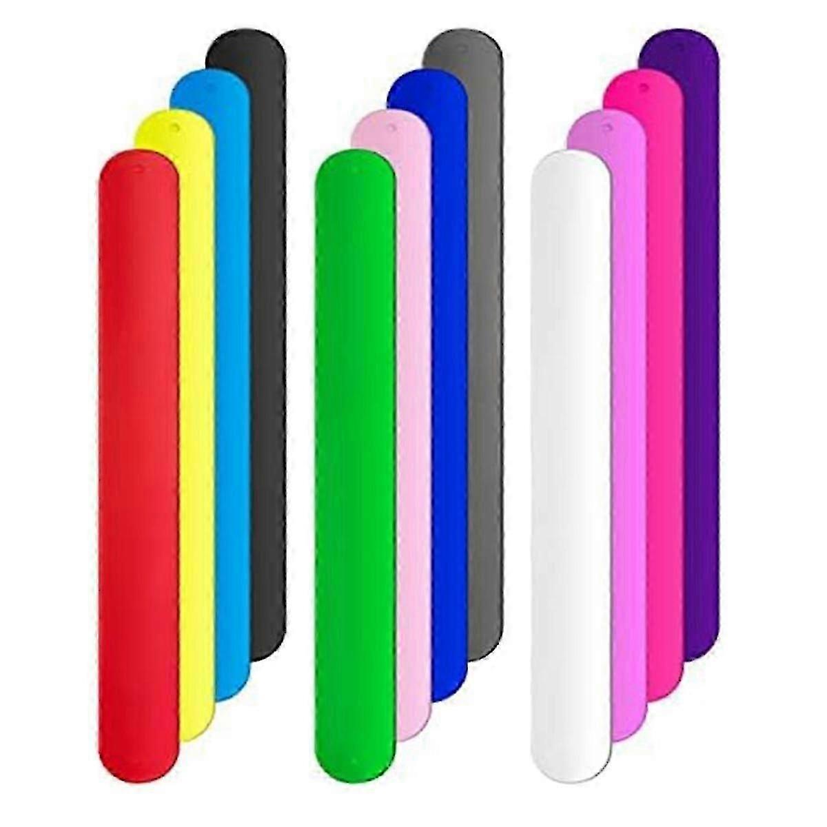 12Pcs Silicone Flip Wrapping Paper Holder Poster Holder Paper Roll Holder Stabilizer Slap Bands for js