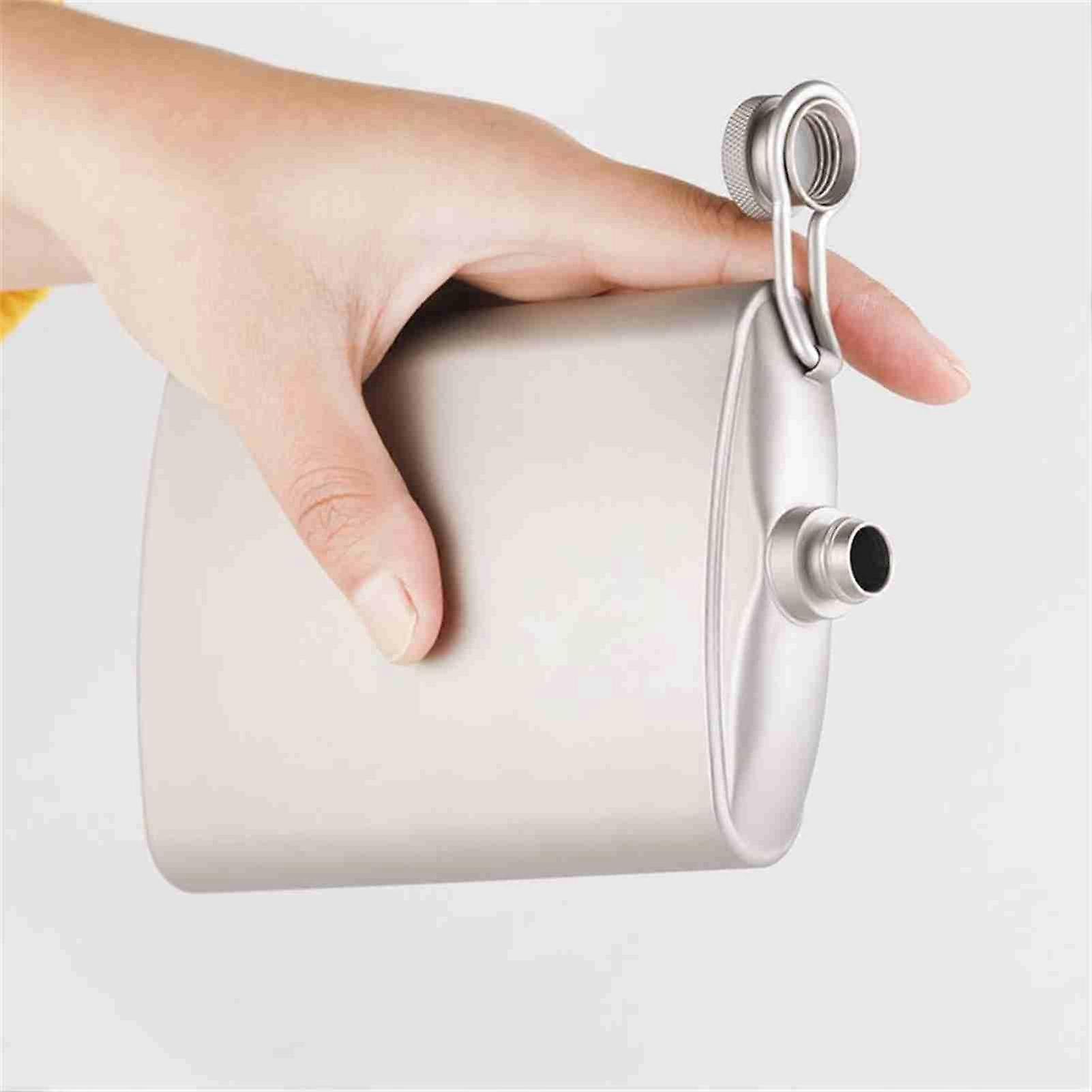 200ml Leakproof Titanium Flask Alcohol Whisky Wine Flask for Outdoor Camping Backpacking Travel Picnic