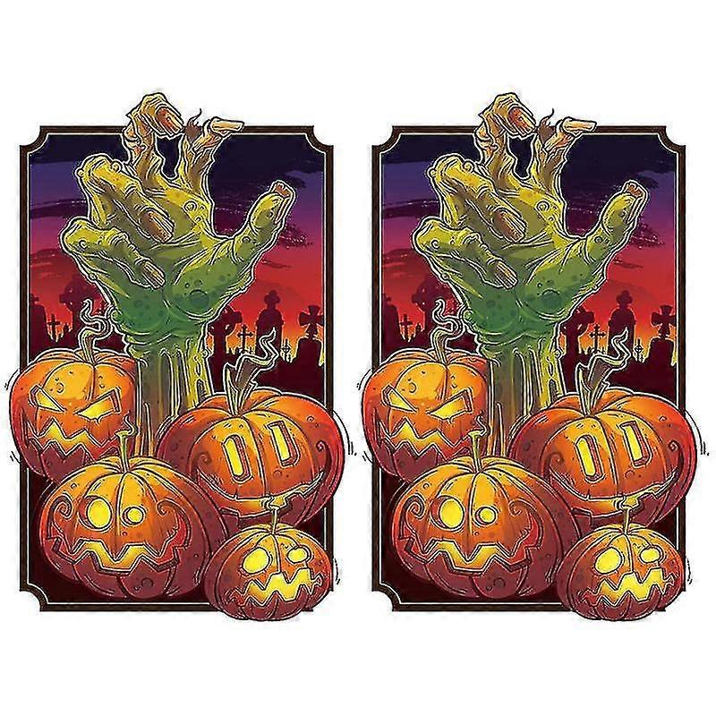 2pcs Halloween Wallpaper For Halloween Decor