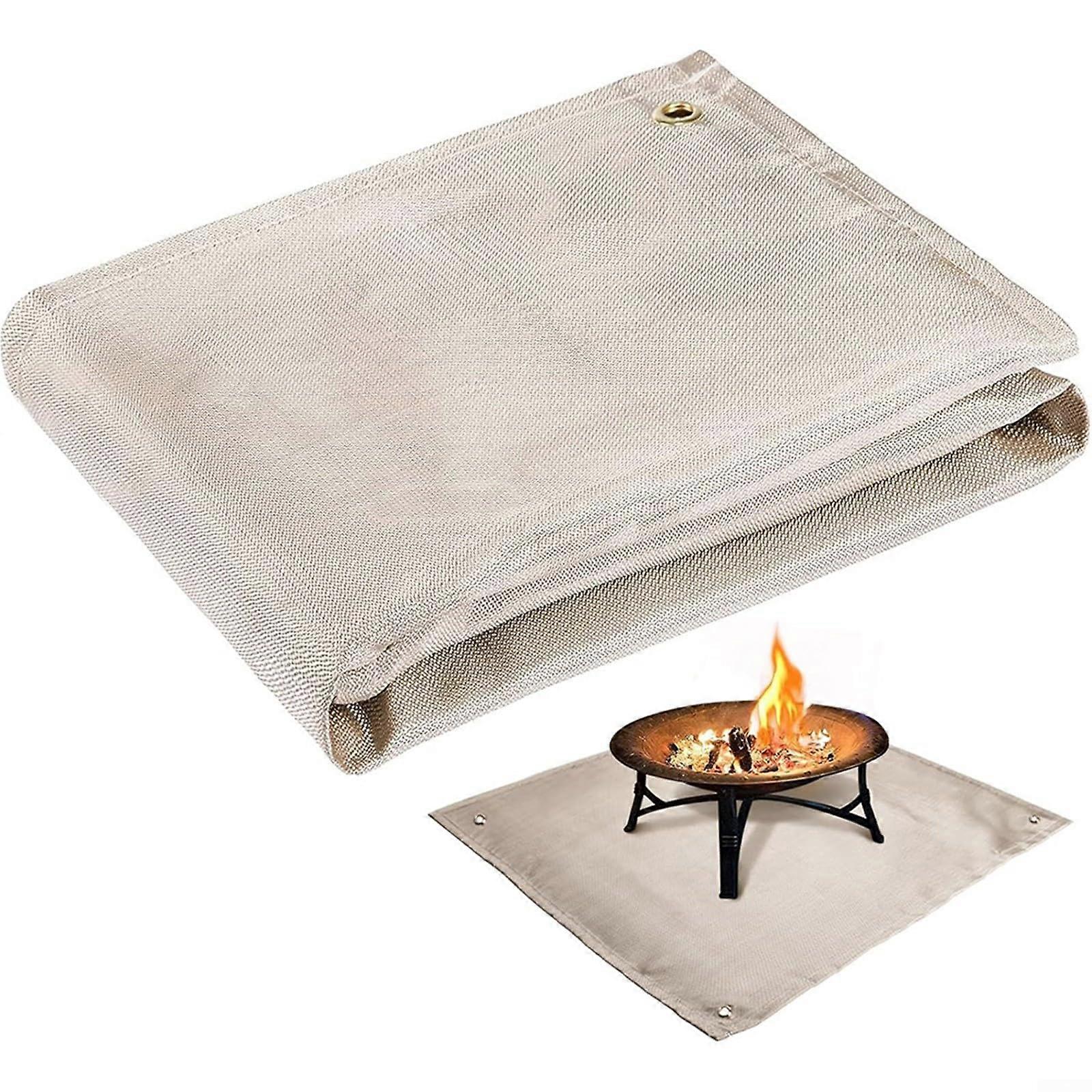 Fireproof Mat for Outdoor Use, Heat Resistant Grill Blanket, Large Size for Deck and Lawn Protection