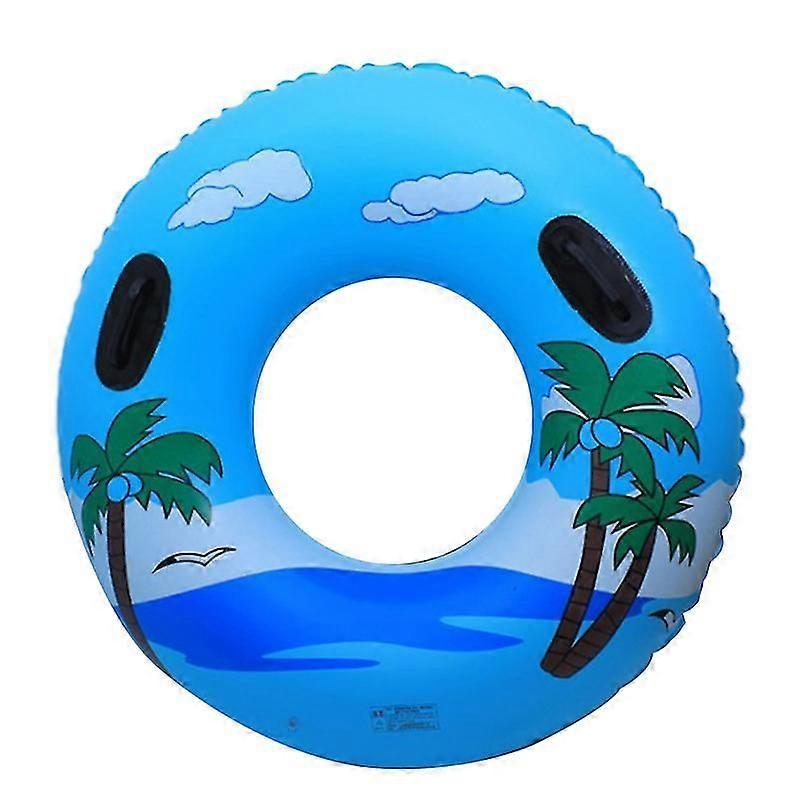 Thickened 1 Meter Adult Swimming Ring, 100cm Large Swimming Ring with Handle, Comfortable and Durable Swimming Float
