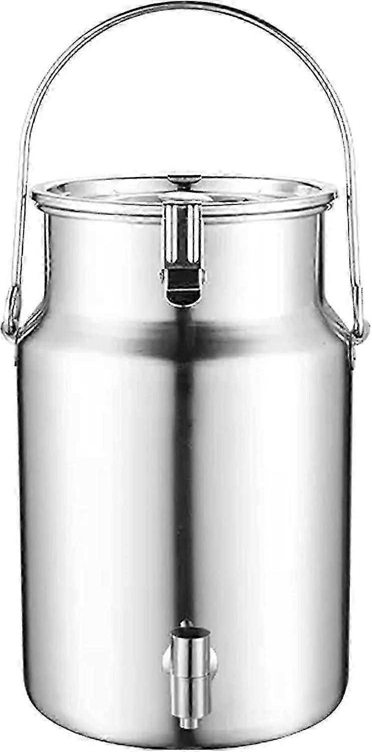 Lata de leche de acero inoxidable, 5L con espiga