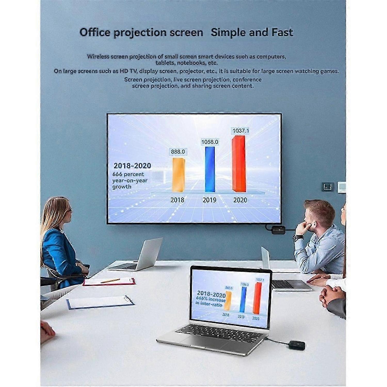 -Compatible Wireless Transmitter Receiver Extender 1080P Wireless Display Dongle for TV Camera Streaming Projecto