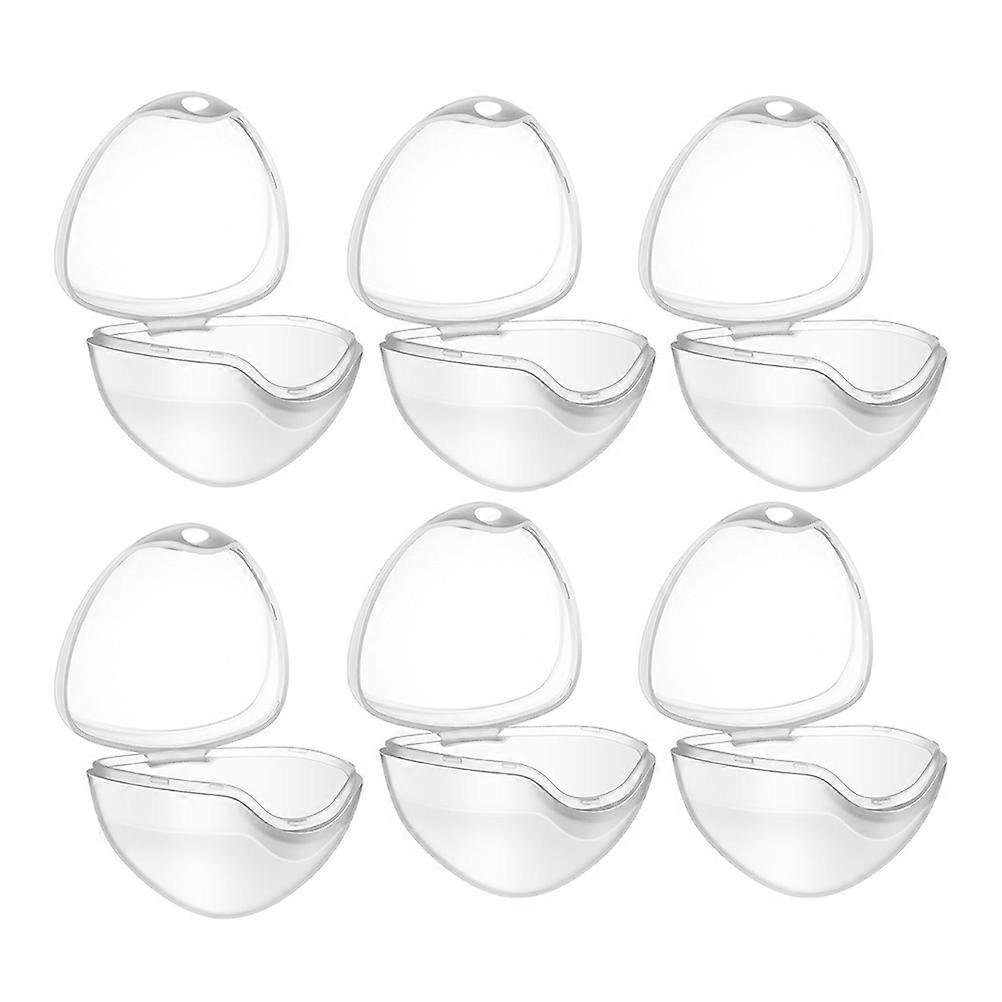 Pacifier Storage Case Separate Box for Organizing Pacifiers Travel Home Use PP Material 6Pcs