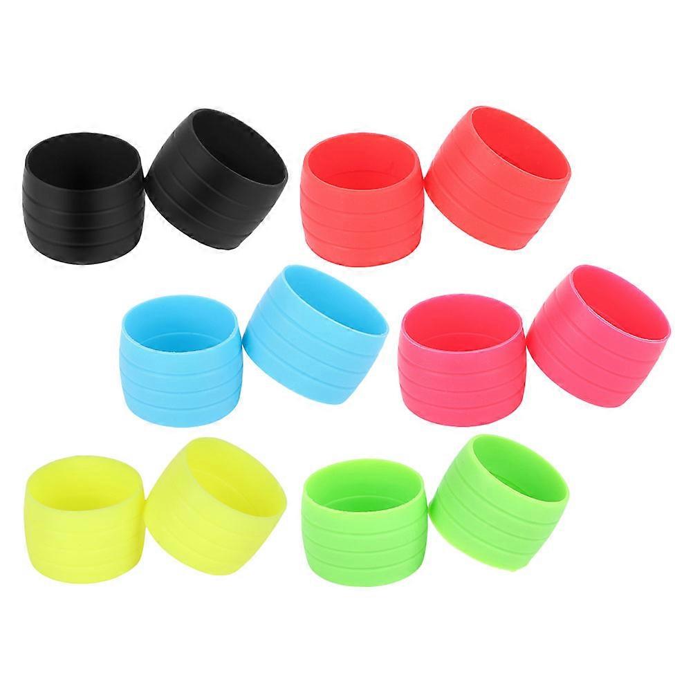 Bike Handlebar Grip Fixing Ring Silicone Sleeve Ensures Firm Fit 12Pairs