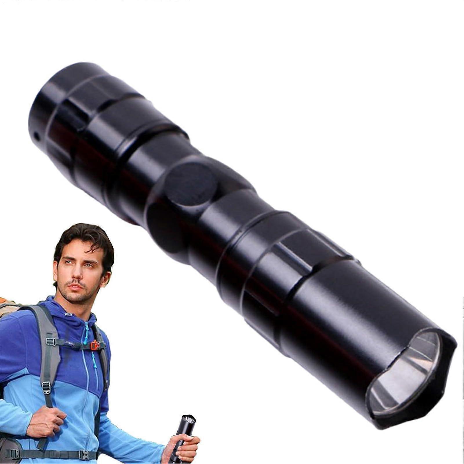 Handheld Flashlight Rechargeable LED Torch Powered Tactical Flashlight LED Black Aluminum Aircraft Body